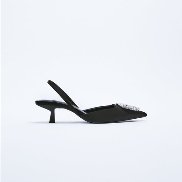 Zara | Shoes | Shimmery Slingback Heels | Poshmark